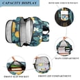thumbnail image 3 of FORMRS Unisex School Backpack 17" Student Travel Bag with Laptop Compartment, Lemon Leaves, 3 of 7