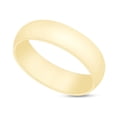 thumbnail image 3 of 14K Yellow Gold Plated 925 Sterling Silver 6mm Comfort Fit Mens Plain Classic Engagement Anniversaries Dome Band Ring Size 6.5, 3 of 3