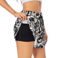 thumbnail image 1 of Balery Lilies Flowers Pantalones cortos deportivos para mujer con forro y dos bolsillos, elásticos, para entrenamiento, gimnasio, yoga-Medium, 1 of 7