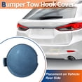 thumbnail image 2 of Unique Bargains Rear Right Passenger Side Car Bumper Tow Hook Cover Tow Cover Cap Fit for Mazda 6 Atenza 2018-2021 - Pack of 1 Blue, 2 of 6