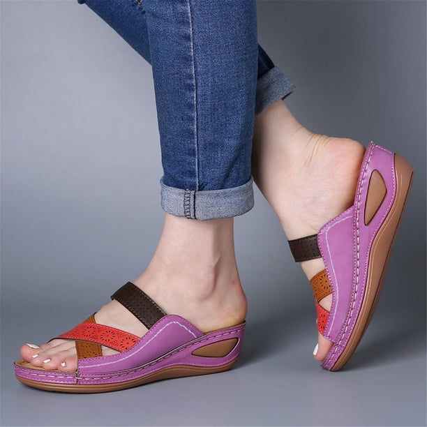 Verano mujer señoras costura suave playa al aire libre vacaciones casual sandalias zapatos Wmkox8yii hj789