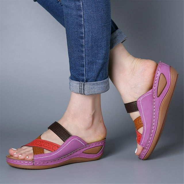 Verano mujer señoras costura suave playa al aire libre vacaciones casual sandalias zapatos Wmkox8yii hj789