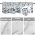 thumbnail image 3 of Ocean Starfish Valances for Windows Coastal Vintage Blue Sea Shell Seahorse Jellyfish Stripe Valance Curtains Rod Pocket Bathroom Small Window Treatments for Kitchen Living Room Bedroom, 42"x12", 3 of 7