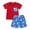 Red, variant on Futezty Toddler Boys Clothes Summer Outfit Sets, Toddler Boy Clothing Short Sleeve Shorts Little Boys Summer Set