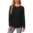 thumbnail image 4 of Asklazy Women Pullovers Sweater Soft Fisherman Cable Long Sleeve Crewneck Sweater,Thanksgiving,Black,L, 4 of 10