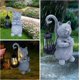 thumbnail image 2 of Estatua de jardín de gato con linterna solar,estatua de decoración de jardín para patio,regalo para jardín,mamá,abuela,arte de jardín,lindo gato con mariposa,luz solar al aire libre,figuras de jardín, 2 of 5