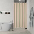 thumbnail image 4 of Pink and Green Striped Shower Curtain for Bathroom Modern Abstract Minimalist Vertical Stripe Shower Curtain with 10 Hooks Vintage Aesthetic Bathroom Curtains Shower Set 72x60 Inch, 4 of 6