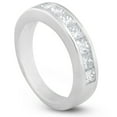 thumbnail image 3 of Pompeii 1 Ct Princess Cut Channel Set Diamond Wedding Ring 14K White Gold (G/H,SI2), 3 of 6