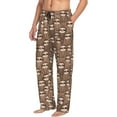 thumbnail image 6 of Gukieu brown sloth family Print Men's Home Trousers, Elastic Drawstring Home Pajamas Clothing Suitable for Adult Men-Small, 6 of 6