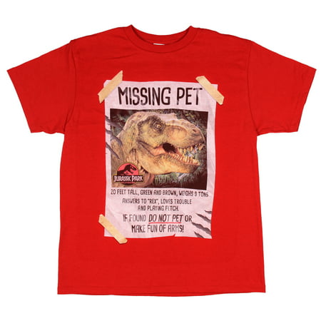 Fifth Sun - Jurassic Park Boys' Missing Pet T-Rex T-shirt - Walmart.com