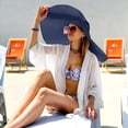thumbnail image 2 of Women's Large Sun Hat Beach Anti UV Sun Cap Wide Brim Casual Summer Outdoor Wear, 2 of 8