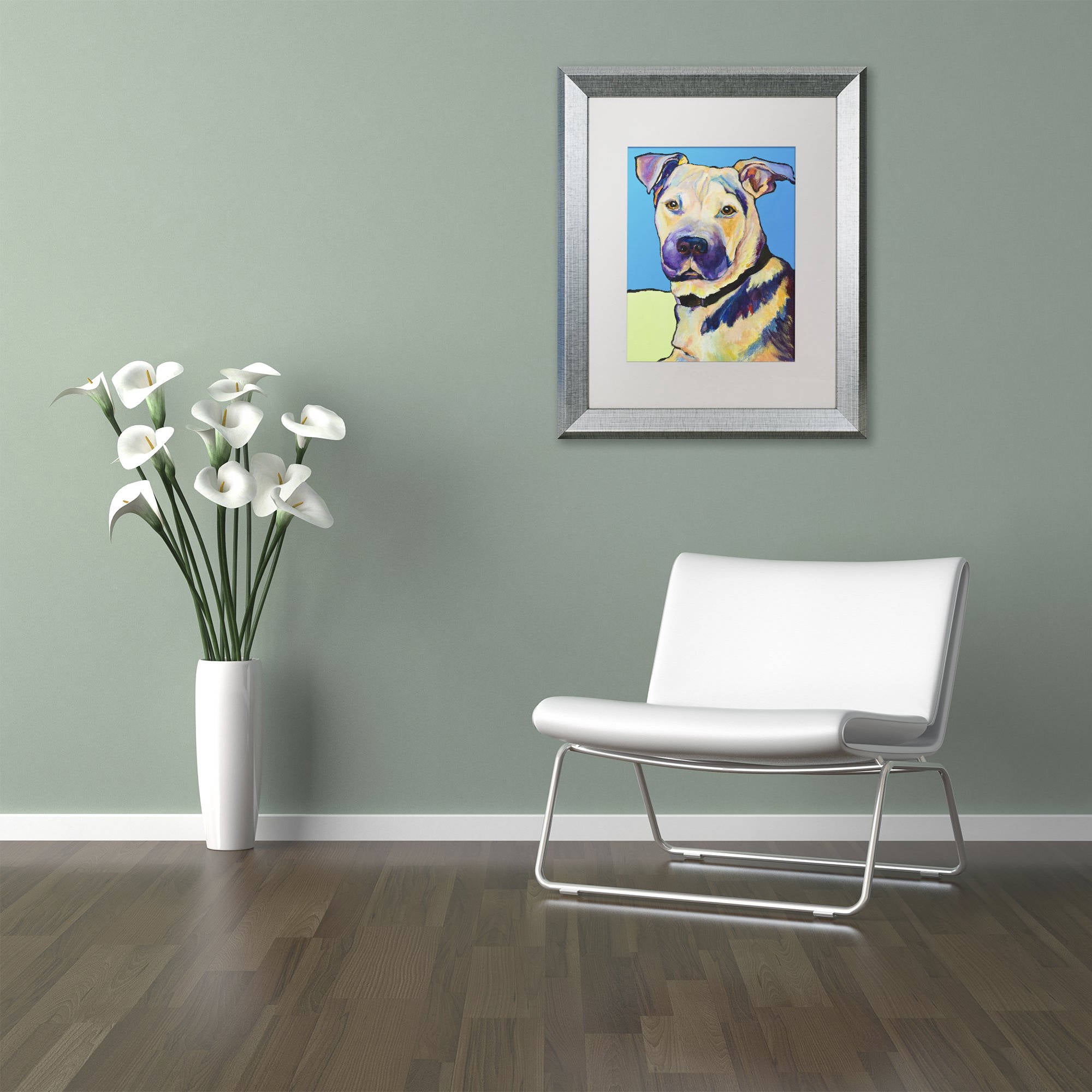 Trademark Fine Art "Tag" Canvas Art by Pat Saunders-White, White Matte, Silver Frame
