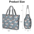 thumbnail image 3 of Tote Bag for Women - King Charles Cavalier Shoulder Bag - Large Utility Work Duffle Bag with Zipper Handbag for Travel, Work, Sprots, 3 of 5
