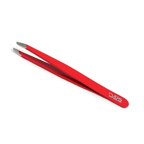 Rubis Classic Slanted Tip Tweezer, Red
