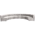 thumbnail image 1 of Meridian Furniture Limitless Cream Velvet Modular 8 Piece Sectional, 1 of 7