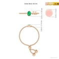 thumbnail image 4 of ANGARA Natural Bezel-Set Oval Emerald Bolo Ring in 14K Rose Gold for Women (Size-4x3mm) | May Birthstone, Birthday, Anniversary, Jewelry Gift for Women | Natural Emerald Ring, 4 of 8