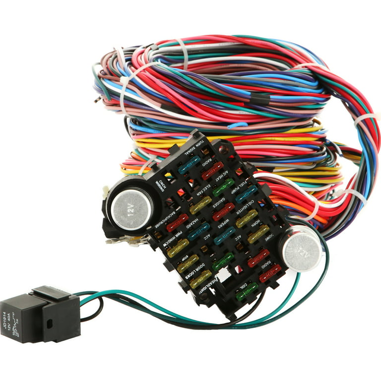VEVOR 21 Circuit Wiring Harness Kit Long Wires Wiring Harness 21 standard  Color Wiring Harness Kit