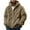 Coffee1, variant on SHTXOZHI Mens Fuzzy Sherpa Jackets Fall Winter Warm Hooded Coats Long Sleeve Zipper Fleece Outerwear
