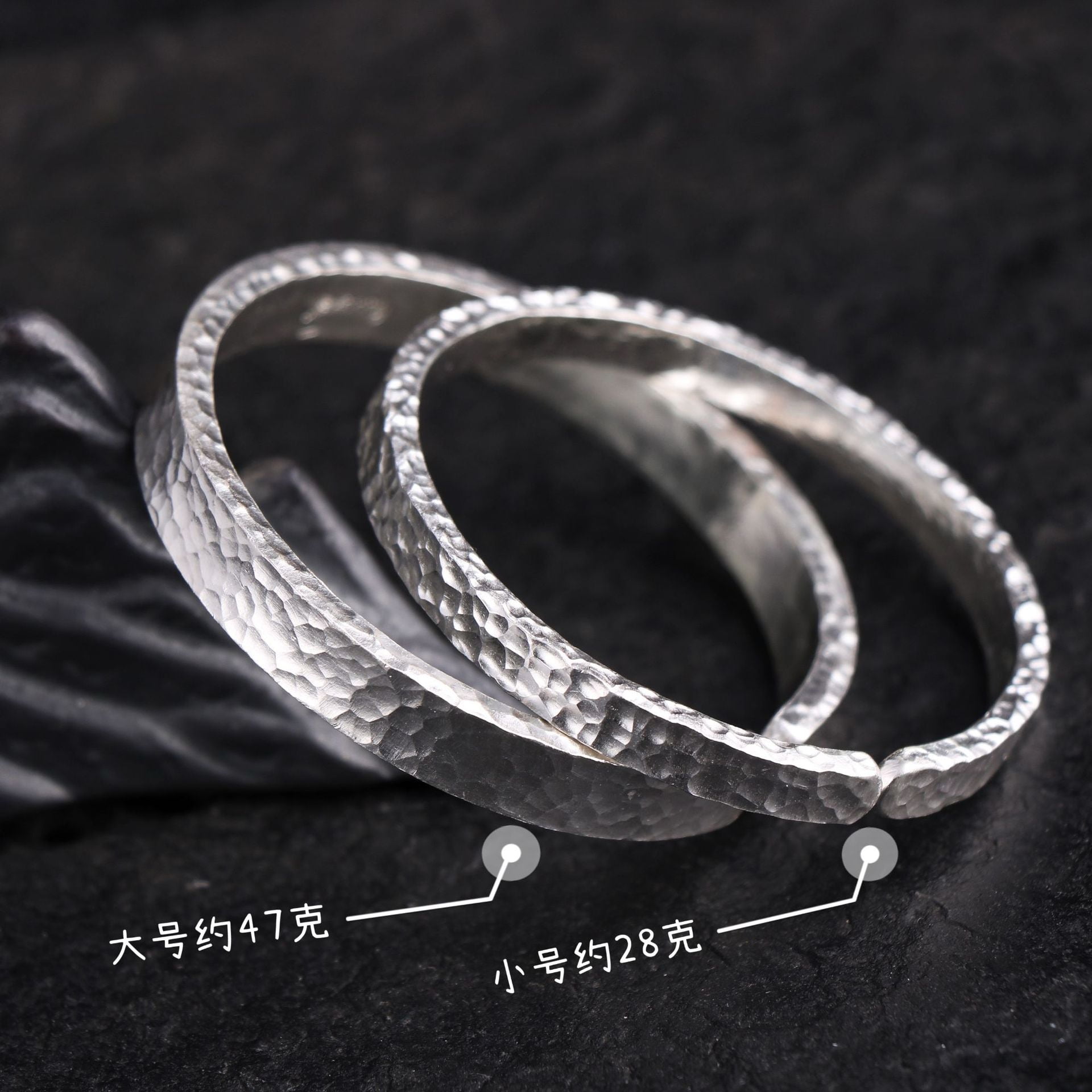 Wollet S999 Sterling Silver Couple Bangle Bracelet Snowflake