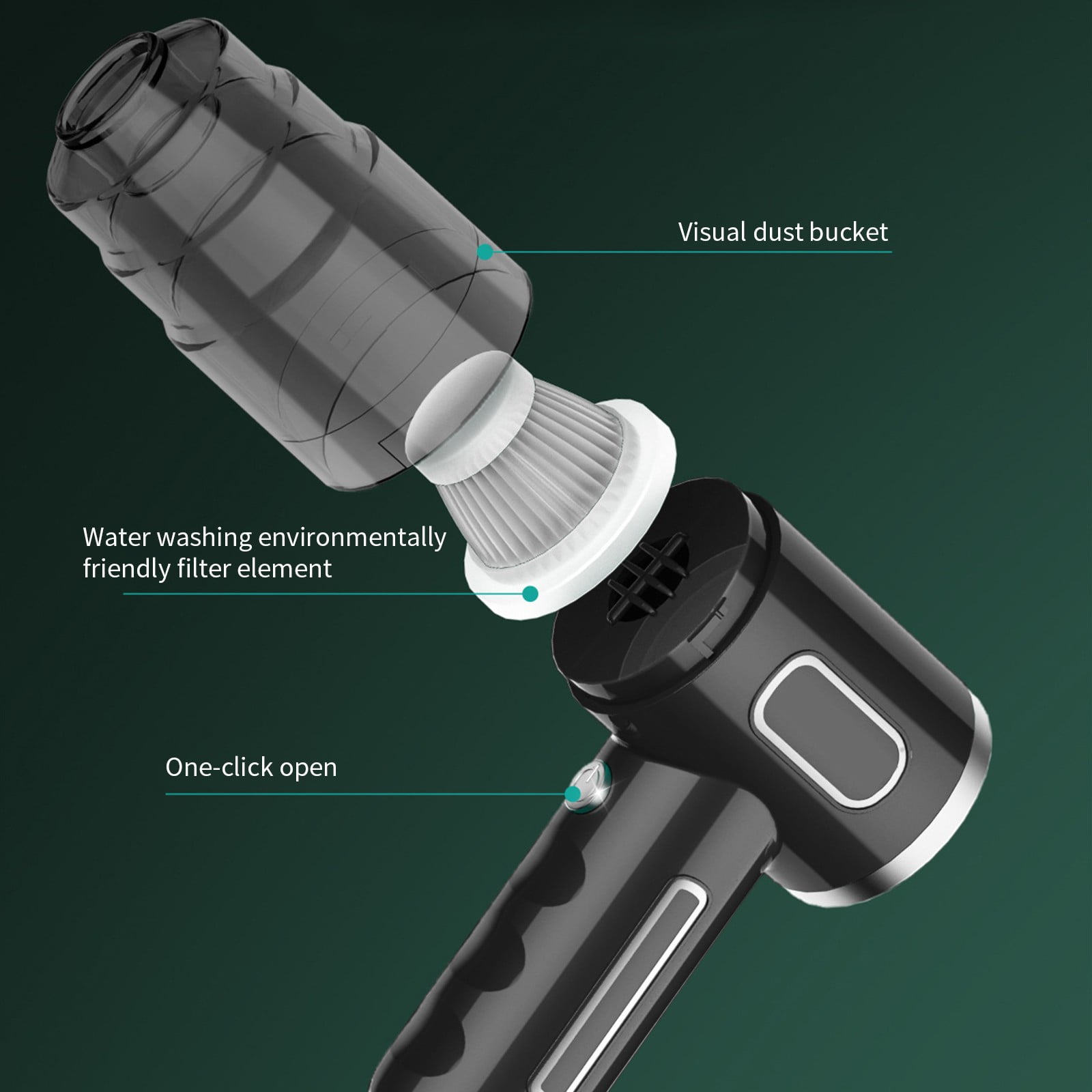 Wireless Portable High-Power Handheld Vacuum Cleaner, 29000PA Suction for Car and Home, Rechargeable Battery, Lightweight, Efficient Cleaning