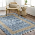thumbnail image 2 of BoutiqueRugs Ghita Bordered Recycled Blue Area Rug - Mocha, Charcoal, Rose Cream - 27" x 45", 2 of 8