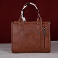thumbnail image 4 of Bolso de mano para mujer Montana West Wrangler diseño de vaca occidental M Correa de guitarra café M, 4 of 5