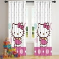 thumbnail image 5 of 2 Panels Print Pattern Nursery Curtains Boys Girls Kids Hello Kawaii Cat Cute Window Drapes for Living Bedroom Playroom Room Decor Rod Pocket 42x84 Inch, 5 of 5