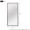 thumbnail image 6 of 22" x 64" Black Floor Mirror Full Length Mirror Standing Mirror for Bedroom Living Room, 6 of 9
