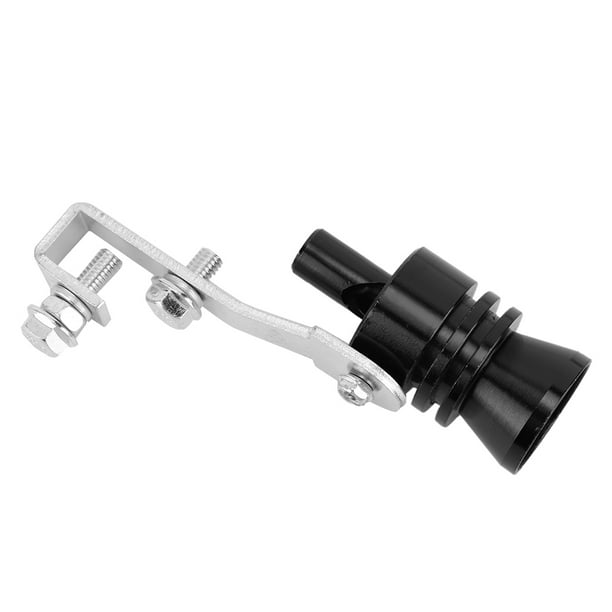 Simulador de sonido turbo, silbato de sonido turbo negro Silenciador de silbato de sonido turbo Simulador de tubo de escape Silbato de precisión