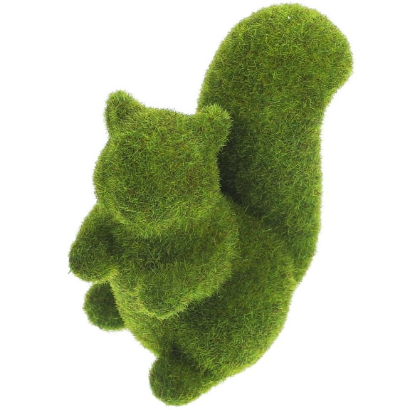 FESTFENDS Squirrel Figurine Statue Resin Green Ornament 1Pcs 4x3.7in