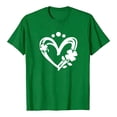 thumbnail image 7 of Hxlamzoo St Patrick's Day Shirt Women Lucky Four-Leaf Clover Graphic Shamrock Tshirt Spring Short Sleeve Tee Tops, 7 of 7