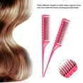thumbnail image 4 of Amdohai 3-Row Teasing Comb Detangling Brush Rat Tail Comb Adding Back Coming Hairdressing Combs, 4 of 6