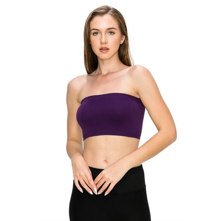 

Kurve by Idea Seamless Mini Bandeau Strapless Tube Top Bra Made in USA