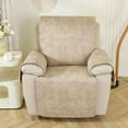 thumbnail image 2 of XUELC Non Slip Recliner Chair Cover- Waterproof Faux Suede Recliner Cover  Recliner Slipcovers with Elastic Straps for Pets and Kids 23.4in Khaki, 2 of 14