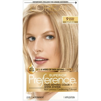 L'Oreal Paris Superior Preference Permanent Hair Color, 9 Natural Blonde