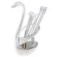 thumbnail image 2 of Juego de base con soporte de cisne con cucharas y tenedores, 6 juegos de vajilla, herramientas de mesa, 2 of 9