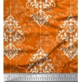 thumbnail image 1 of Soimoi Polyester Crepe Fabric Filigree Damask Print Sewing Fabric Yard 42 Inch Wide, 1 of 3