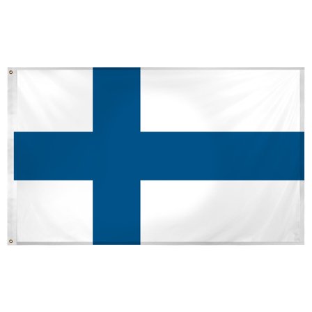 Finland Flag 3ft x 5ft Super Knit Polyester
