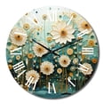 thumbnail image 2 of Designart "Green Blue Calm Oasis III" Abstract Botanicals Oversized Wall Clock, 2 of 5