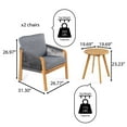 thumbnail image 7 of Aveiro 3-Piece Modern Bohemian Roped Acacia Wood Conversation Outdoor Patio Set with Cushions, Gray/Teak Brown, 7 of 7