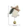 thumbnail image 5 of Fiudx Colgante de Árbol de Navidad, Campanas Metálicas Festivas, Exquisita Incrustación de Copo de Nieve y Papá Noel, Decoración Multiusos, Carillón de Viento para Coche, Juego de Regalo Navideño, Pa, 5 of 5