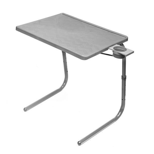 Table Mate II TV Tray and Cup Holder Folding Table (Slate Grey