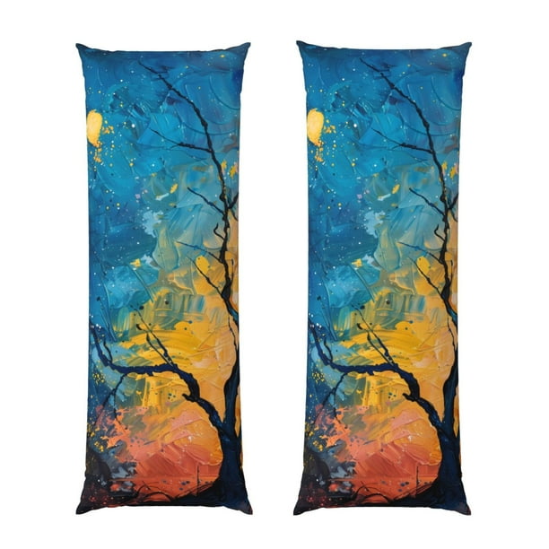 Balery Abstract Night Sky Tree Funda Protectora para Almohada Corporal de Algodón Hipoalergénico con Cierre(55 x 21 pulgadas), Almohadas No Incluidas