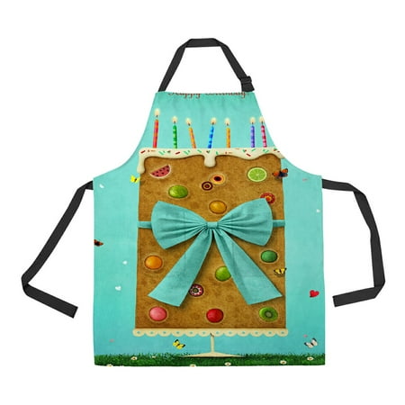 

ECZJNT branch Japanese chrysanthemum flowers embroidery Autumn garden Apron with Pockets for Women Men