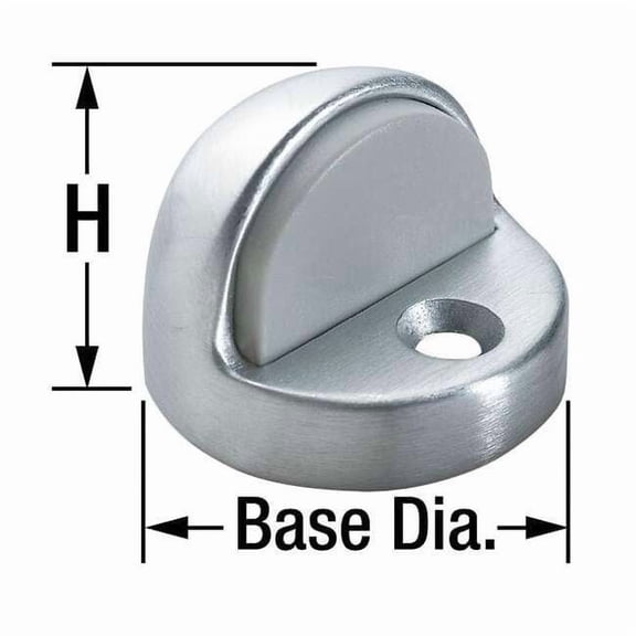 Rockwood Dome Door Stop, Cast Brass, 1-1/2"H 443.10