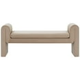thumbnail image 4 of Safavieh Garth Pine Wood and Velvet Bench in Light Brown, 4 of 5