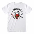 thumbnail image 1 of Stranger Things - Camiseta Hellfire Club Logotipo para Adultos Unisex (Blanco), 1 of 2