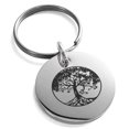 thumbnail image 1 of Stainless Steel Tree of Life Engraved Small Medallion Circle Charm Keychain Keyring, 1 of 1
