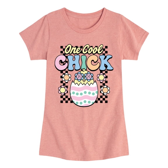 Instant Message - One Cool Chick - Youth Girls Fitted Short Sleeve T-Shirt