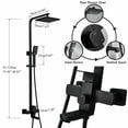 thumbnail image 3 of Zovajonia Shower Fixture Matte Black Exposed Shower Faucet Set Round 8"Rain Hand Shower Tub Mixer Tap, 3 of 10